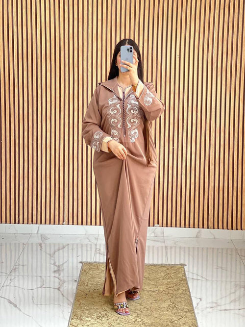 👑 جلابة 2 بياس كريب 👑